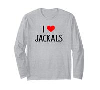 I Love Jackals I Heart Jackals Africano Salvaje Canino Amante Manga Larga