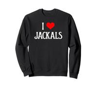 I Love Jackals I Heart Jackals Africano Salvaje Canino Amante Sudadera