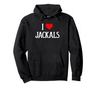I Love Jackals I Heart Jackals Africano Salvaje Canino Amante Sudadera con Capucha