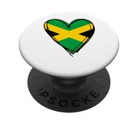 I Love Jamaica Flag Heart se enorgullece de ser Papa Mama Boy jamaiquino PopSockets PopGrip Adhesivo