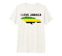 I Love Jamaica Hello Jamaica - Bandera de Mapa Orgulloso de papá jamaicano Camiseta Premium