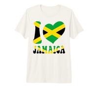 I Love Jamaica I Love Kingston Jamaica Bandera Corazón Gráfico Camiseta Premium