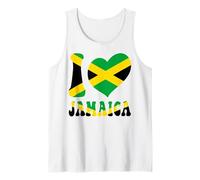 I Love Jamaica I Love Kingston Jamaica Bandera Corazón Gráfico Camiseta sin Mangas
