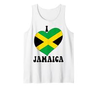 I Love Jamaica Orgullo Jamaicano Orgullo encantador diseño de corazón Camiseta sin Mangas