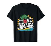 I Love Jamaica Palmeras Océano Sol Camiseta