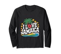 I Love Jamaica Palmeras Océano Sol Manga Larga
