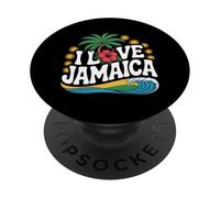 I Love Jamaica Palmeras Océano Sol PopSockets PopGrip Adhesivo
