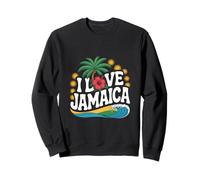 I Love Jamaica Palmeras Océano Sol Sudadera
