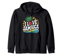 I Love Jamaica Palmeras Océano Sol Sudadera con Capucha