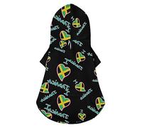 I Love Jamaica-Sudadera con Capucha para Perro, Ropa de Lujo para Perro, Chaqueta de Invierno para Perro, Ropa para Mascota con Capucha, Bulldog Francés, Ropa para Cachorro de Pug de Peluche 2XL