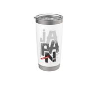 I Love Japan Culture, Enjoy Cool Japan Illustration Fashion Vaso térmico de acero inoxidable de doble pared