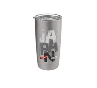 I Love Japan Culture, Enjoy Cool Japan Illustration Fashion Vaso térmico de acero inoxidable de doble pared