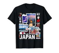 I Love Japan Culture, Enjoy Cool Japan Landmarks Photos Camiseta gráfica económica, Hombre, Negro, L