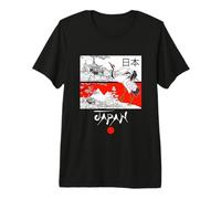 I Love Japan Culture, Enjoy Cool Japan Red-Crowned Crane Camiseta Premium