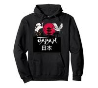 I Love Japan Culture, Enjoy Cool Japan Red-Crowned Crane Sudadera con Capucha