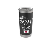 I Love Japan Culture, Enjoy Cool Japan Red-crowned crane Vaso térmico de acero inoxidable de doble pared