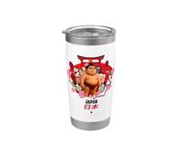 I Love Japan, Cute Japanese Sumo Wrestling Character Graphic Vaso térmico de acero inoxidable de doble pared
