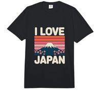 I Love Japan Monte Fuji Cherry Blossoms Retro Comfort Colors Adult Heavyweight T-Shirt