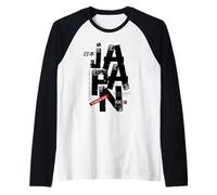I Love Japan, Retro Vintage Japan Illustration Fashion Camiseta Manga Raglan