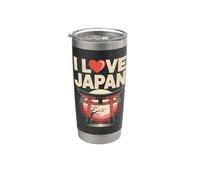 I Love Japan Torii Gate Sakura Puesta de sol Vaso térmico de acero inoxidable de doble pared