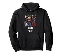 I Love Japan, Wonderful Japan Childish Culture Doodles Sudadera con Capucha