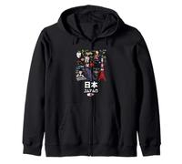 I Love Japan, Wonderful Japan Childish Culture Doodles Sudadera con Capucha