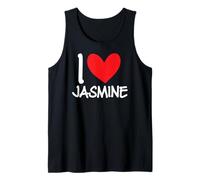 I Love Jasmine Nombre Personalizado Chica Mujer BFF Amiga Corazón Camiseta sin Mangas