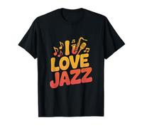 I Love Jazz Notas Musicales Saxofón Camiseta