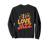 I Love Jazz Notas Musicales Saxofón Sudadera