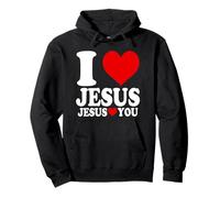 I Love Jesus and Jesus Loves you Christian Blessing Sudadera con Capucha