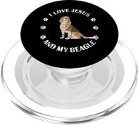 I Love Jesus and my Beagle - Regalo para Amantes del Beagle PopSockets PopGrip para MagSafe