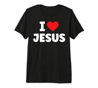 I Love Jesus Christian Bible Heart Jesucristo Creyente Dios Camiseta Premium