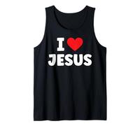 I Love Jesus Christian Bible Heart Jesucristo Creyente Dios Camiseta sin Mangas