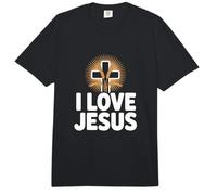 I Love Jesus Cross Trigo Fiel Mensaje Comfort Colors Adult Heavyweight T-Shirt