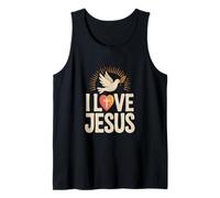 I Love Jesus Dove Rama de Olivo pacífica Camiseta sin Mangas