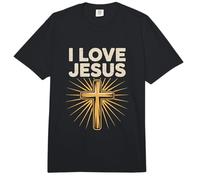 I Love Jesus Faith Cruz Luz Radiante Comfort Colors Adult Heavyweight T-Shirt