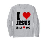I Love Jesus Jesus loves you Manga Larga