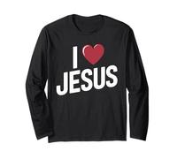 I Love Jesus Mensaje De Fe Cristiana Religiosa Manga Larga