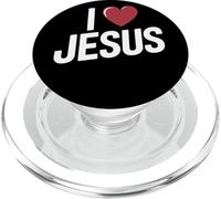 I Love Jesus Mensaje De Fe Cristiana Religiosa PopSockets PopGrip para MagSafe