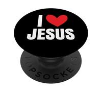 I Love Jesus Nombre Personalizado Hombres Dios BFF Amigo Biblia Orar PopSockets PopGrip Adhesivo
