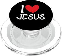 I Love Jesus Nombre Personalizado Hombres Guy BFF Amigo Corazón PopSockets PopGrip para MagSafe