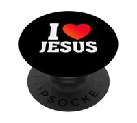 I Love Jesus T-Shirt PopSockets PopGrip Adhesivo
