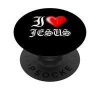 I Love Jesus T-Shirt PopSockets PopGrip Adhesivo