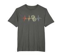 I Love Juegos de Mesa Cardiograma Dados Camiseta, Hombre Tallas Grandes, Asfalto, 2X Alto