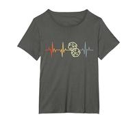 I Love Juegos de Mesa Cardiograma Dados Camiseta, Mujer Tallas Grandes, Asfalto, 3XL Grande