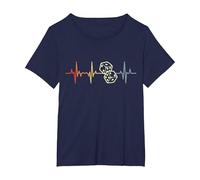 I Love Juegos de Mesa Cardiograma Dados Camiseta, Mujer Tallas Grandes, Azul Marino, 6XL Grande