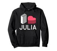 I Love Julia Nombre Personalizado Julia Sudadera con Capucha