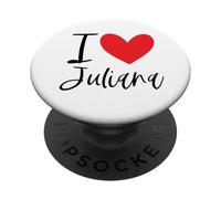 I Love Juliana Nombre Personalizado Niña Mujer BFF Julie Heart PopSockets PopGrip Adhesivo