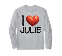 I Love Julie Nombre Personalizado Mujeres Corazón BFF Amigo Niñas Manga Larga