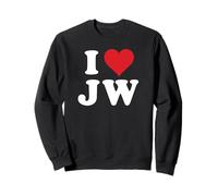 I Love JW Initials I Heart J.W. First Last Name J W Sudadera